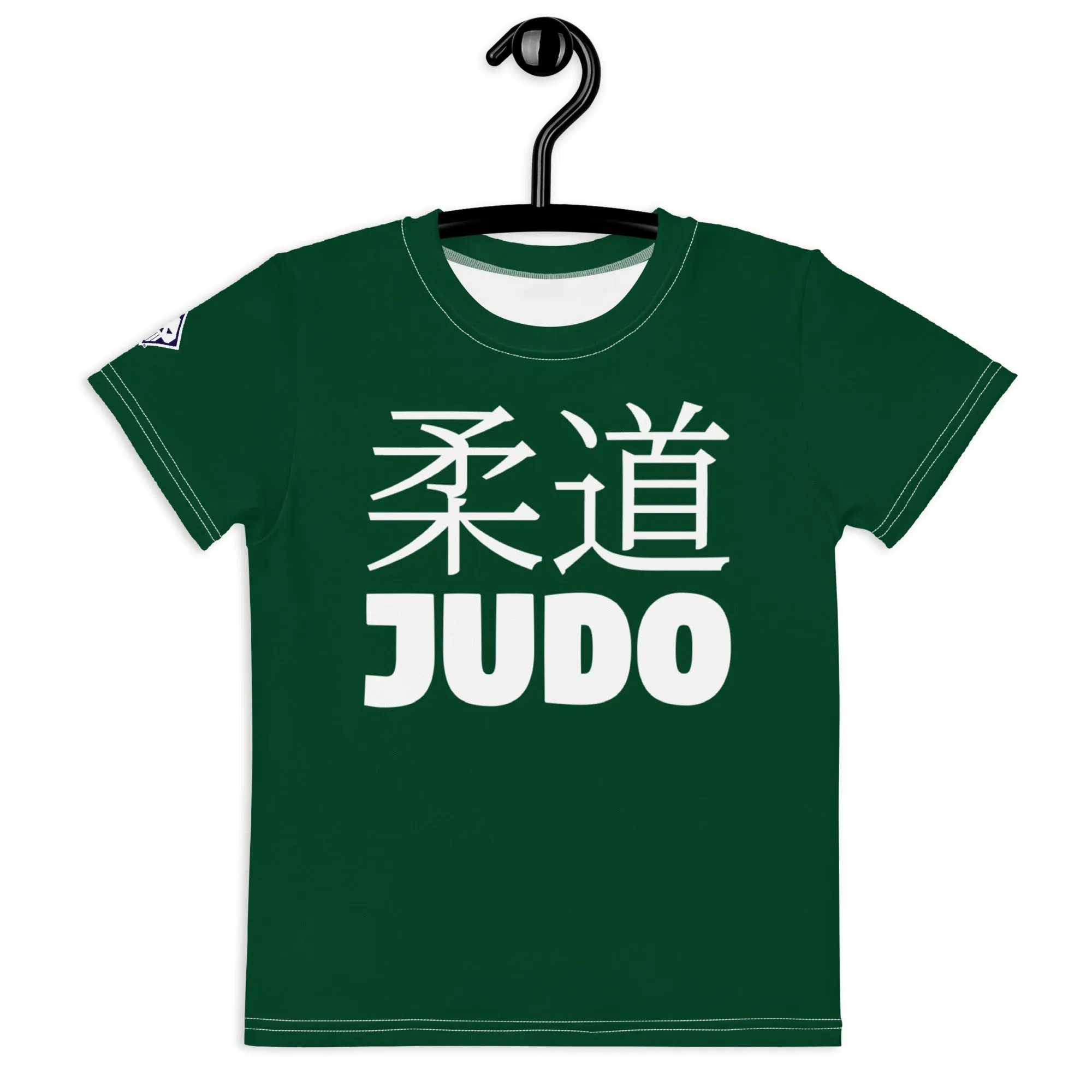 Sun-Safe Play: Girl's Short Sleeve Classic Judo Rash Guard - Sherwood Forest