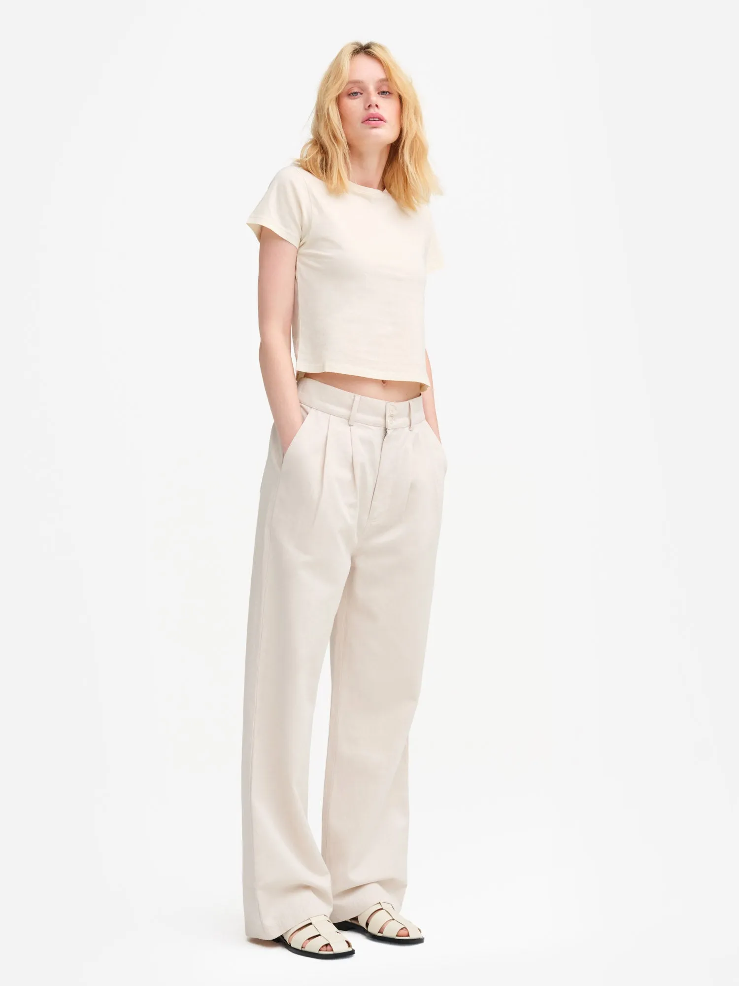 Tencel Twill Pleated Pant