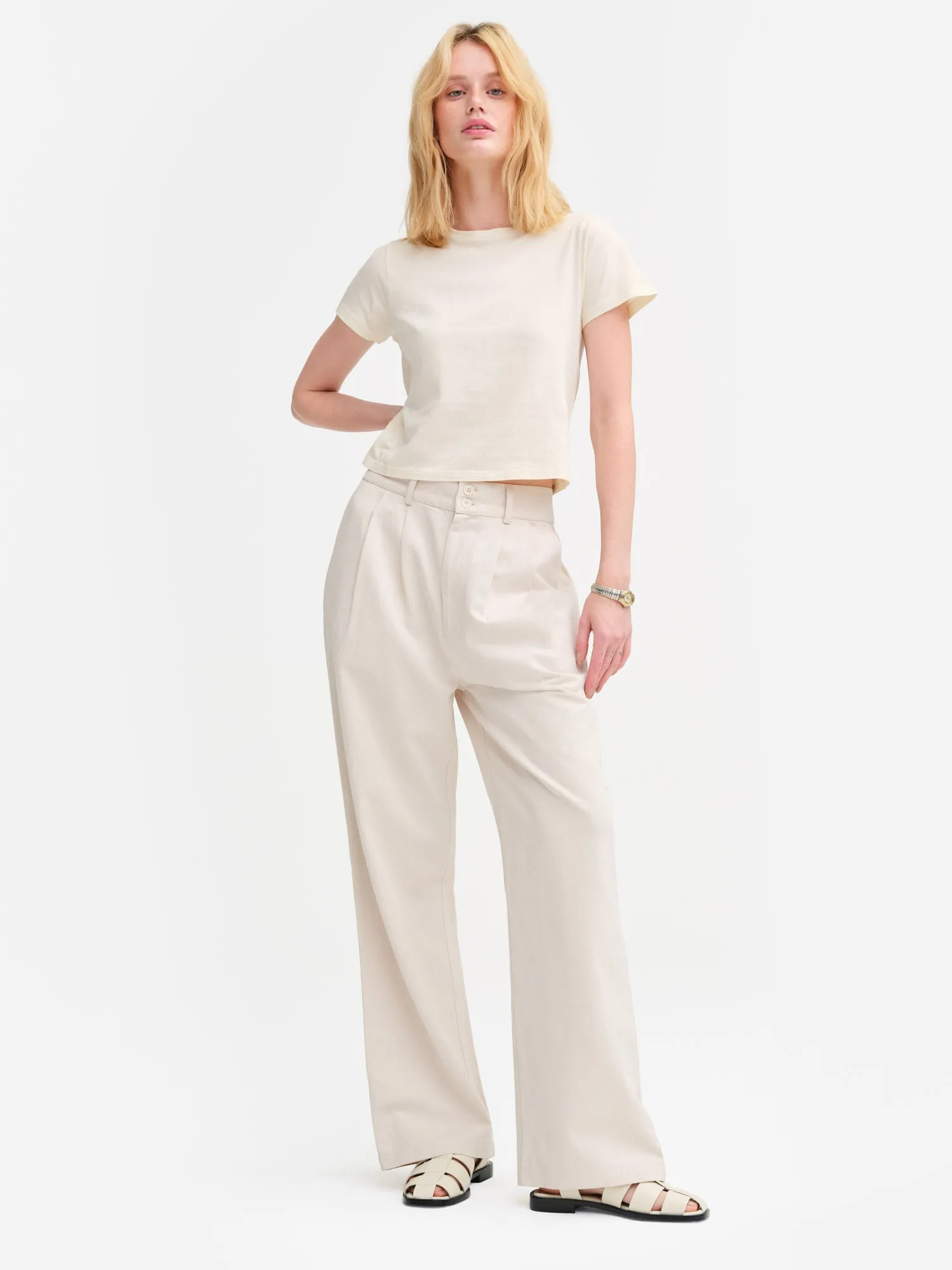 Tencel Twill Pleated Pant