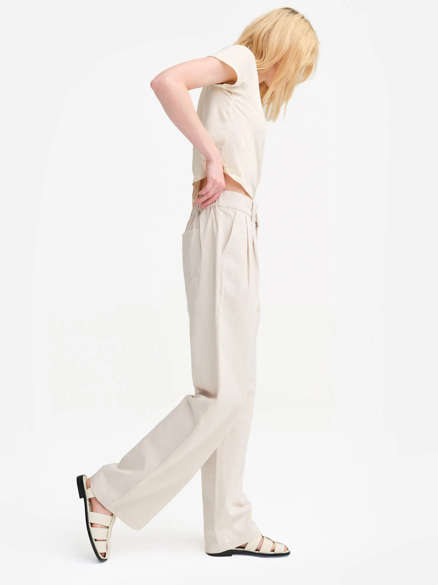 Tencel Twill Pleated Pant