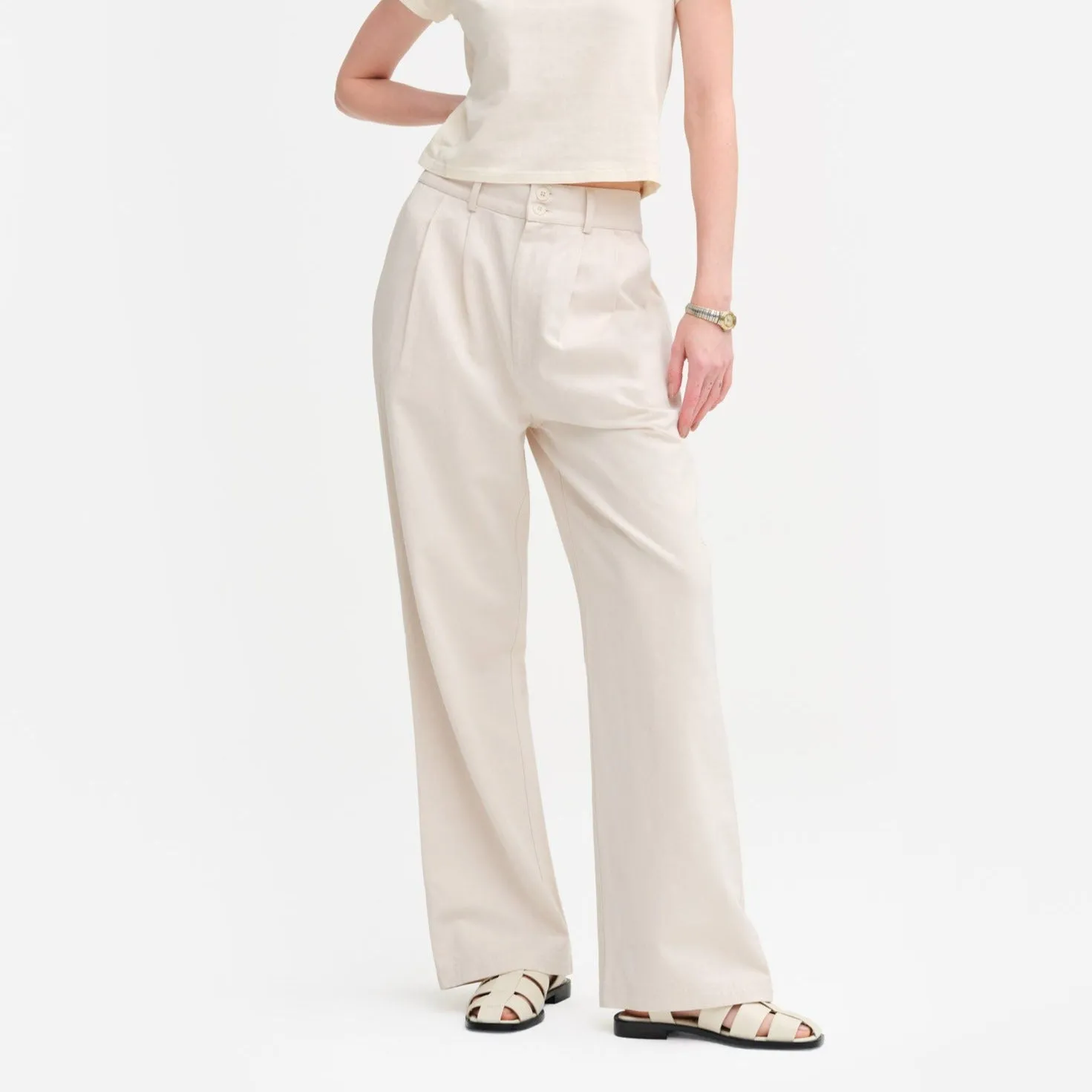 Tencel Twill Pleated Pant