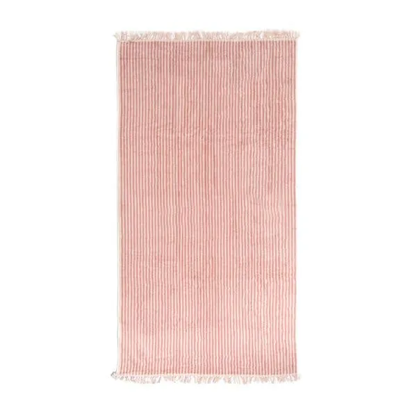 The Beach Towel - LAUREN'S PINK STRIPE