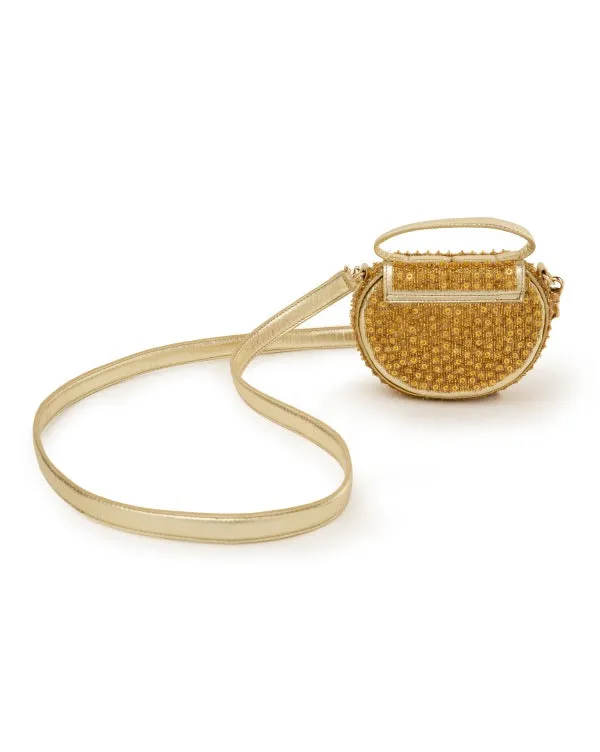 The Micro Bag Leather:  Gold