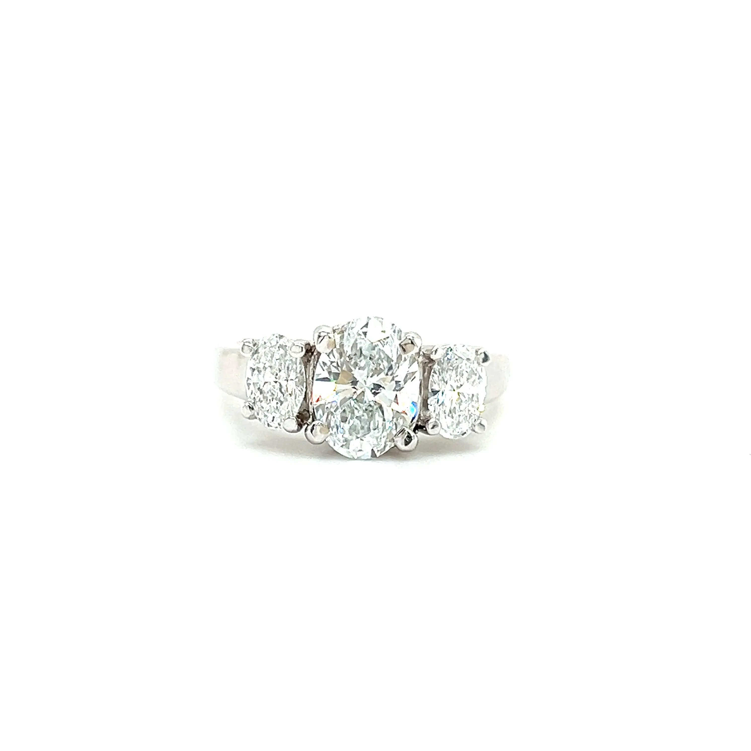 Three Stone Diamond Ring with 2.25ctw of Lab Grown Diamonds in 14K White Gold