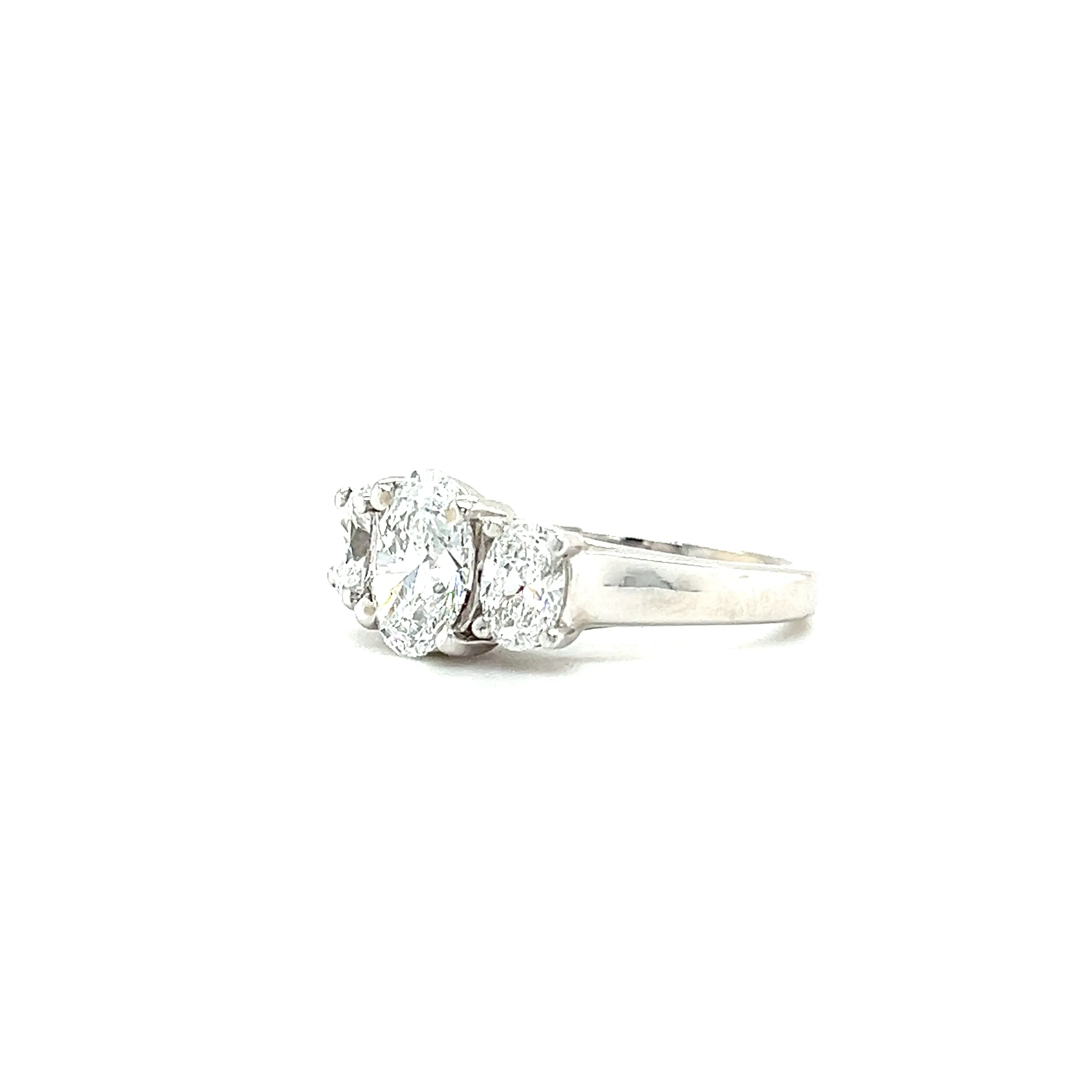 Three Stone Diamond Ring with 2.25ctw of Lab Grown Diamonds in 14K White Gold