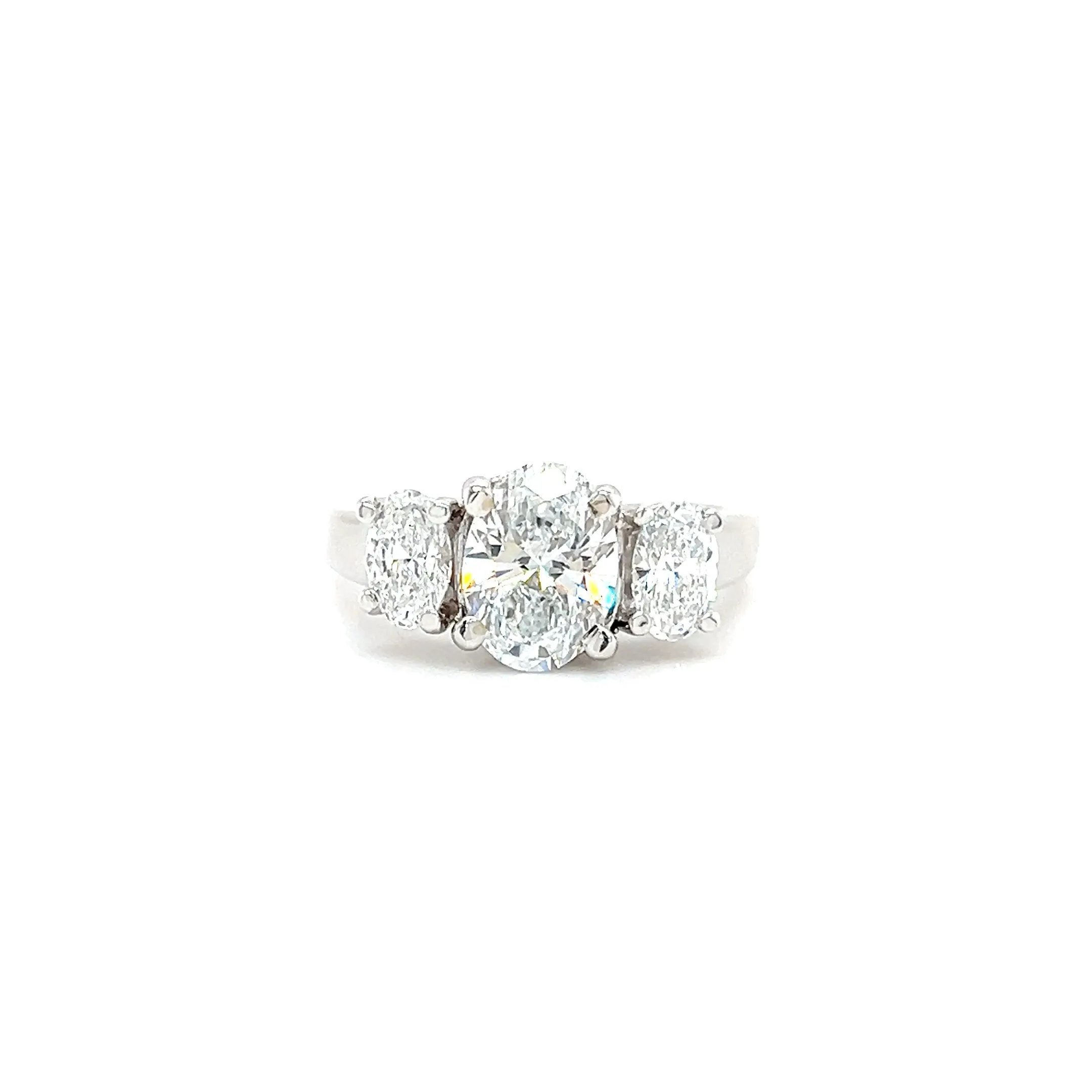 Three Stone Diamond Ring with 2.25ctw of Lab Grown Diamonds in 14K White Gold