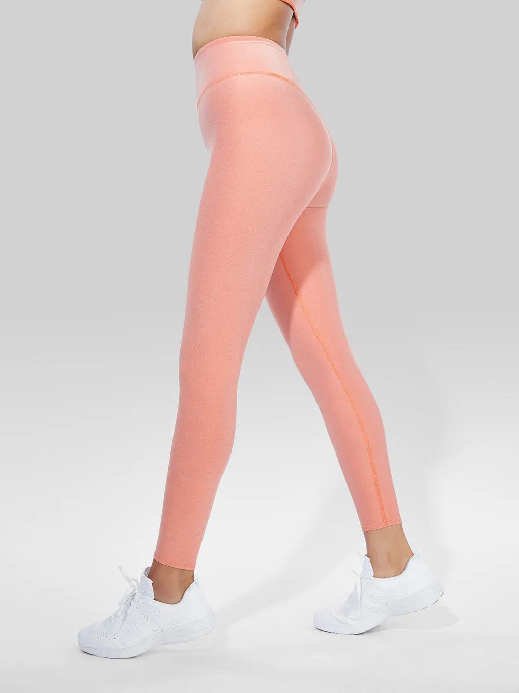 TWENTY HOT CORAL SKY HIGH WAIST CROPPED LEGGING