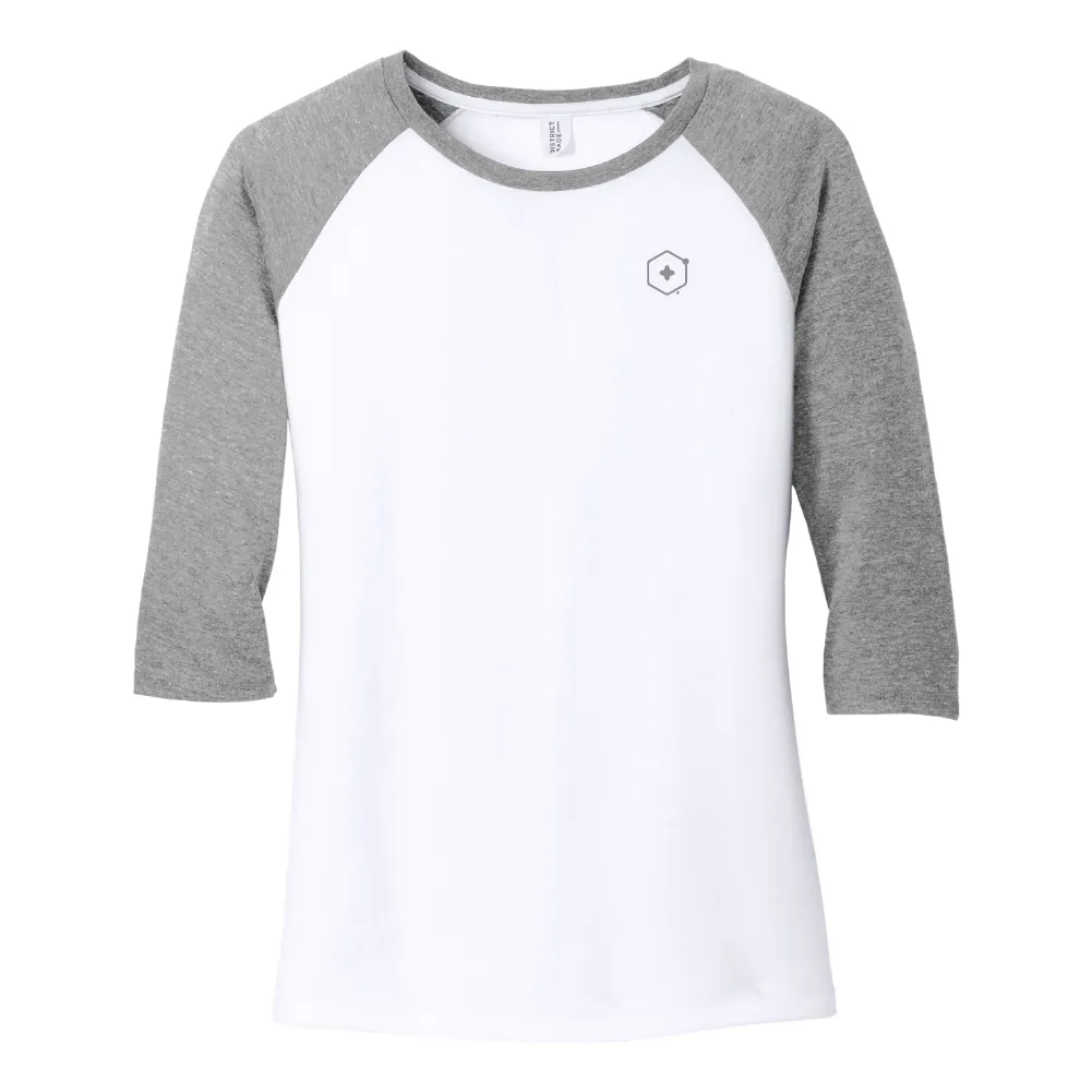 Unisex Perfect Tri 3/4 Sleeve Raglan