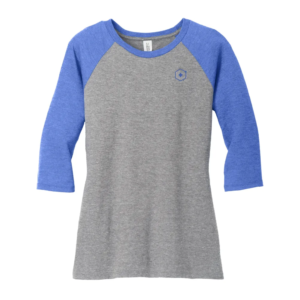 Unisex Perfect Tri 3/4 Sleeve Raglan