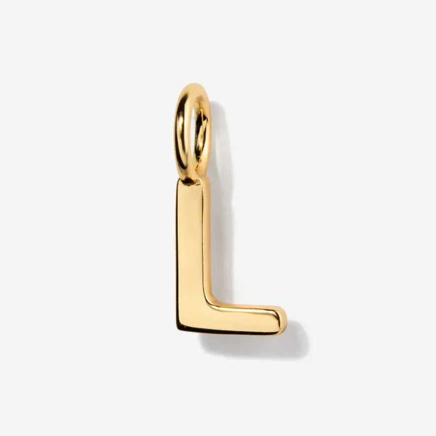 Uppercase Initial Charm - Gold