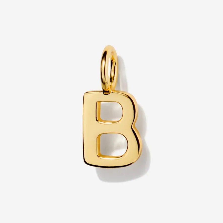 Uppercase Initial Charm - Gold