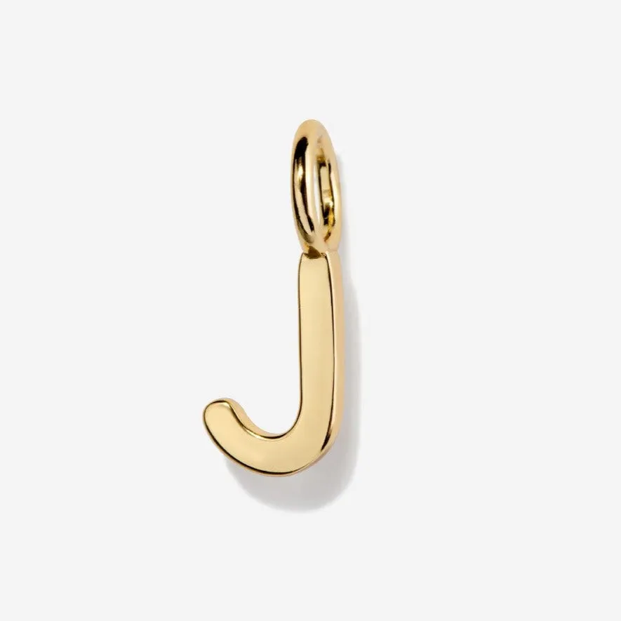 Uppercase Initial Charm - Gold