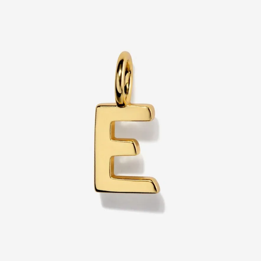 Uppercase Initial Charm - Gold