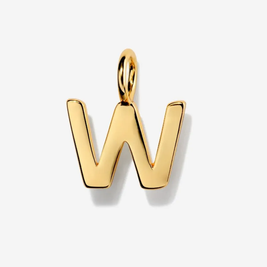 Uppercase Initial Charm - Gold