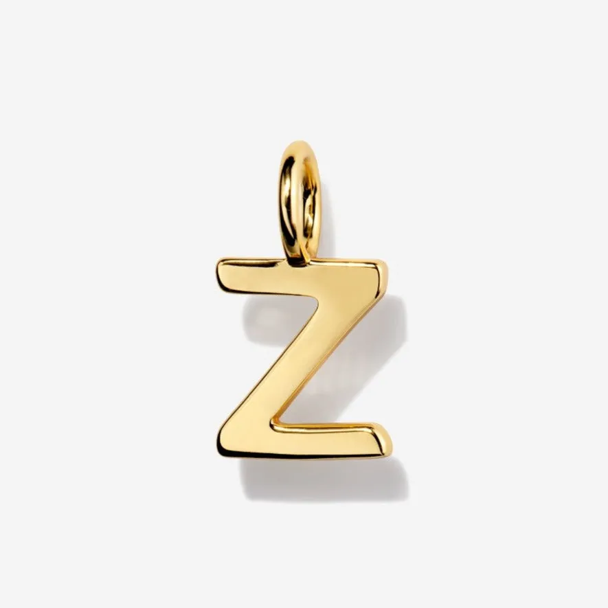 Uppercase Initial Charm - Gold