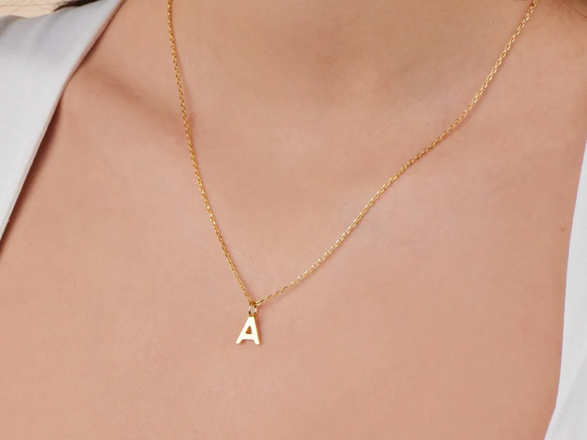 Uppercase Initial Charm - Gold