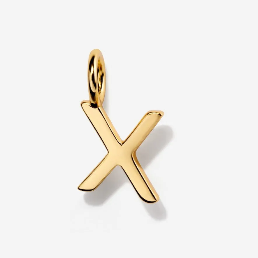 Uppercase Initial Charm - Gold