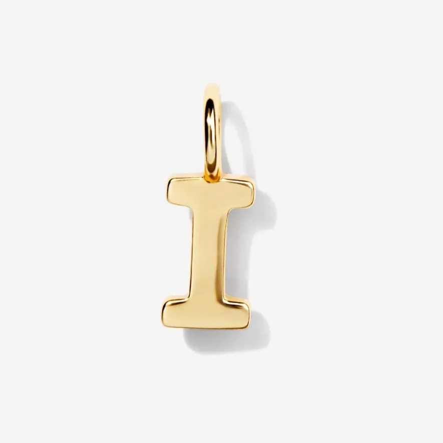 Uppercase Initial Charm - Gold