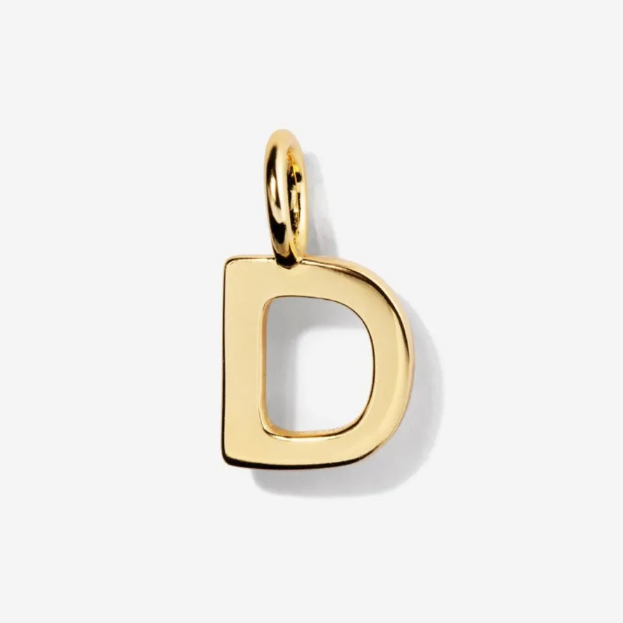 Uppercase Initial Charm - Gold