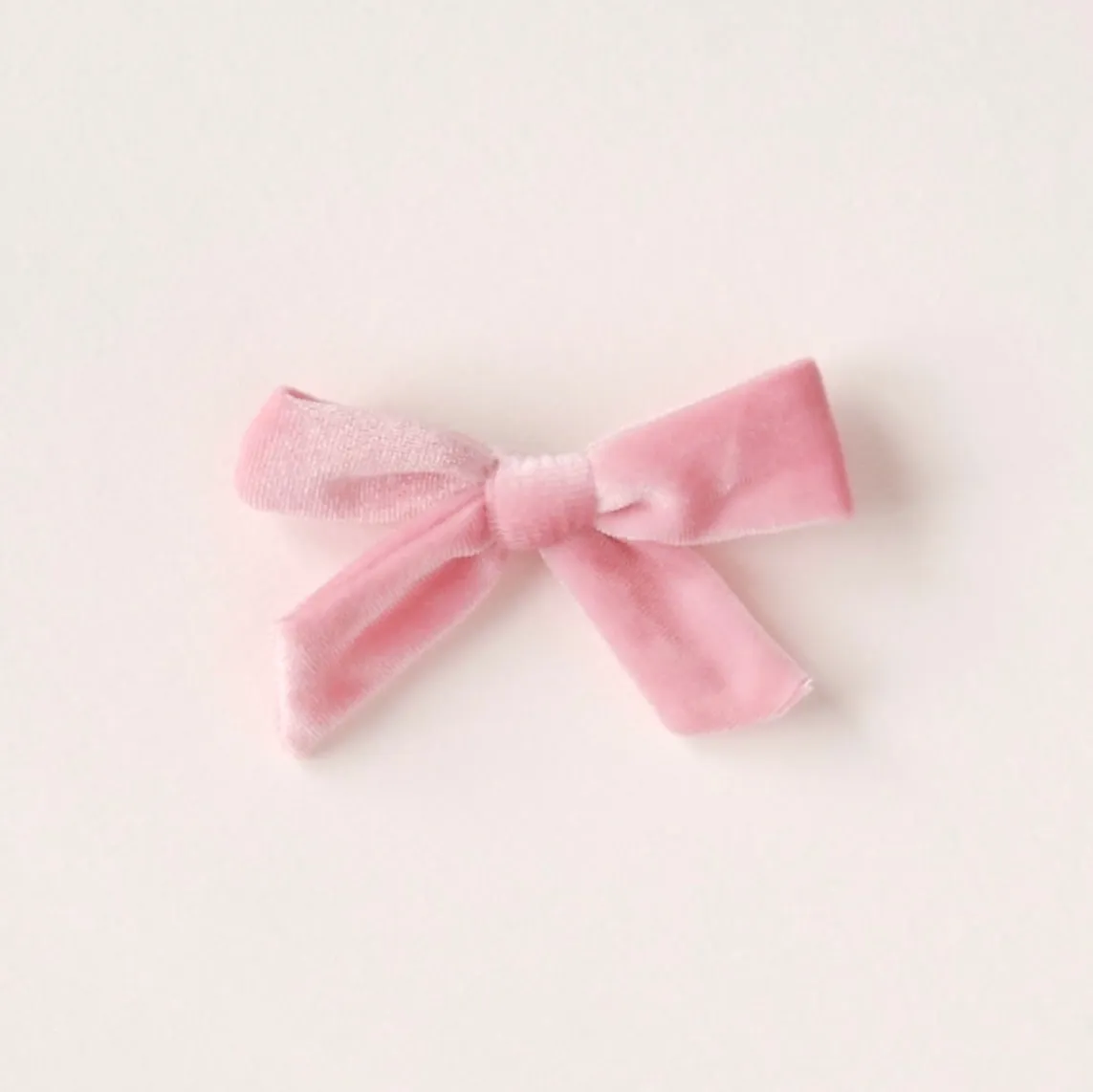 Velveteen Velvet Bow Children's Hair Clips - Pink