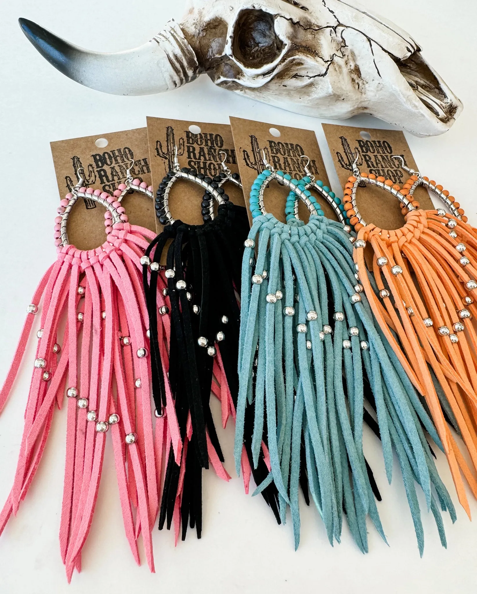 Western Suede Tassel Earrings