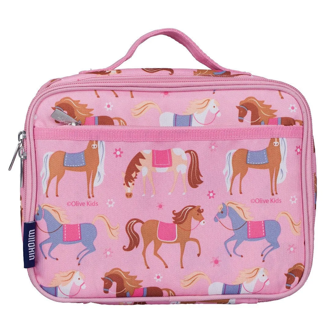 Wildkin Olive Kids Horses Lunch Box Bag [BPA-Free]