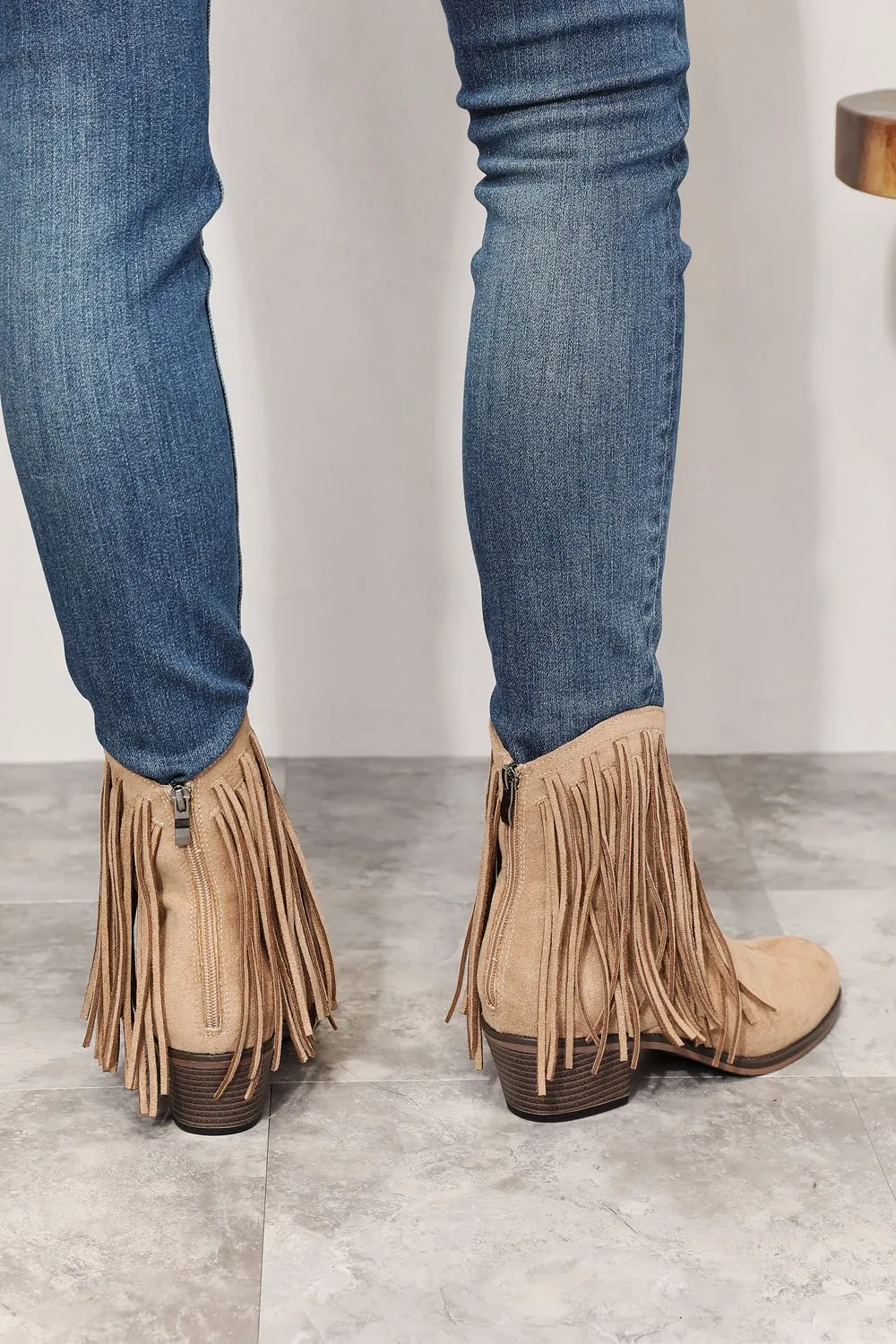 Women's Fringe Cowboy Western Ankle Boots