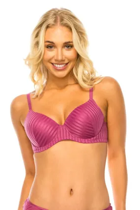 Youmita Striped Lace Bra